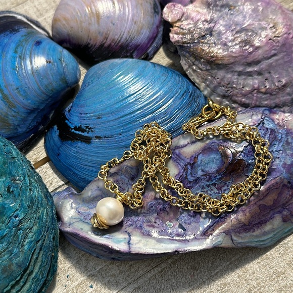 Solitaire pearl necklace #6 - Picture 8 of 8